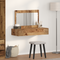 vidaXL Wall Hanging Dressing Table - Vintage Wood - 100x40x70 cm