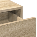 vidaXL Wall Hanging Dressing Table with LED Lights Sonoma Oak
