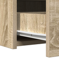 vidaXL Wall Hanging Dressing Table with LED Lights Sonoma Oak