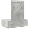 vidaXL Wall Hanging Dressing Table with LED Lights Concrete Grey
