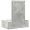vidaXL Wall Hanging Dressing Table with LED Lights Concrete Grey