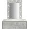 vidaXL Wall Hanging Dressing Table with LED Lights Concrete Grey