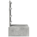vidaXL Wall Hanging Dressing Table with LED Lights Concrete Grey