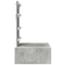 vidaXL Wall Hanging Dressing Table with LED Lights Concrete Grey