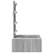vidaXL Wall Hanging Dressing Table with LED Lights Grey Sonoma