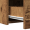 vidaXL Wall Hanging Dressing Table with LED Lights Old Wood