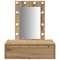 vidaXL Wall Hanging Dressing Table with LED Lights - Artisan Oak