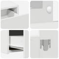 vidaXL Wall Hanging Dressing Table with LED Lights - White