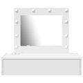 vidaXL Wall Hanging Dressing Table with LED Lights - White