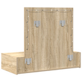 vidaXL Wall Hanging Dressing Table with LED Lights Sonoma Oak