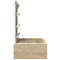 vidaXL Wall Hanging Dressing Table with LED Lights Sonoma Oak