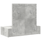vidaXL Wall Hanging Dressing Table with LED Lights Concrete Grey