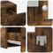 vidaXL Wall Hanging Dressing Table with LED Lights Smoked Oak