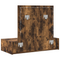 vidaXL Wall Hanging Dressing Table with LED Lights Smoked Oak