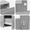 vidaXL Wall Hanging Dressing Table with LED Lights Grey Sonoma