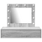 vidaXL Wall Hanging Dressing Table with LED Lights Grey Sonoma