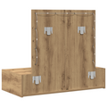 vidaXL Wall Hanging Dressing Table with LED Lights Artisan Oak