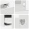 vidaXL Wall Hanging Dressing Table with LED Lights White