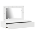 vidaXL Wall Hanging Dressing Table with LED Lights White