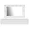 vidaXL Wall Hanging Dressing Table with LED Lights White