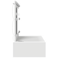 vidaXL Wall Hanging Dressing Table with LED Lights White