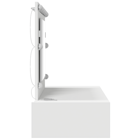 vidaXL Wall Hanging Dressing Table with LED Lights White