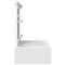 vidaXL Wall Hanging Dressing Table with LED Lights White