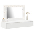 vidaXL Wall Hanging Dressing Table with LED Lights White