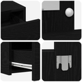 vidaXL Wall-Mounted Dressing Table with LED Lights in Black Oak
