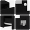 vidaXL Wall-Mounted Dressing Table with LED Lights in Black Oak