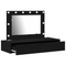 vidaXL Wall-Mounted Dressing Table with LED Lights in Black Oak