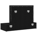 vidaXL Wall-Mounted Dressing Table with LED Lights in Black Oak