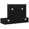 vidaXL Wall-Mounted Dressing Table with LED Lights in Black Oak