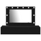 vidaXL Wall-Mounted Dressing Table with LED Lights in Black Oak