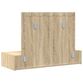 vidaXL Wall-Mounted Dressing Table with LED Lights in Sonoma Oak