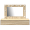 vidaXL Wall-Mounted Dressing Table with LED Lights in Sonoma Oak