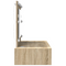 vidaXL Wall-Mounted Dressing Table with LED Lights in Sonoma Oak