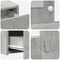 vidaXL Wall Hanging Dressing Table with LED Lights in Concrete Grey