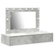 vidaXL Wall Hanging Dressing Table with LED Lights in Concrete Grey