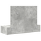 vidaXL Wall Hanging Dressing Table with LED Lights in Concrete Grey