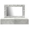 vidaXL Wall Hanging Dressing Table with LED Lights in Concrete Grey