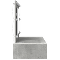 vidaXL Wall Hanging Dressing Table with LED Lights in Concrete Grey