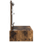 vidaXL Wall Hanging Dressing Table with LED Lights in Smoked Oak