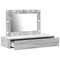 vidaXL Wall Hanging Dressing Table with LED Lights Grey Sonoma