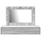 vidaXL Wall Hanging Dressing Table with LED Lights Grey Sonoma