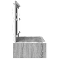 vidaXL Wall Hanging Dressing Table with LED Lights Grey Sonoma