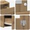 vidaXL Wall Hanging Dressing Table with LED Lights Artisan Oak