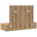 vidaXL Wall Hanging Dressing Table with LED Lights Artisan Oak