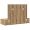 vidaXL Wall Hanging Dressing Table with LED Lights Artisan Oak
