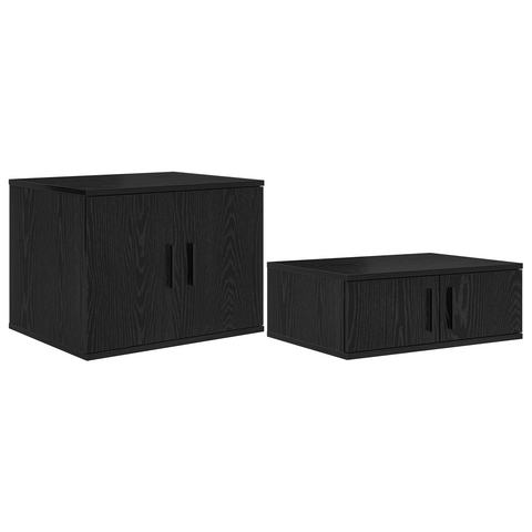 vidaXL Storage Cabinet Black 127x41x40 cm Engineered Wood